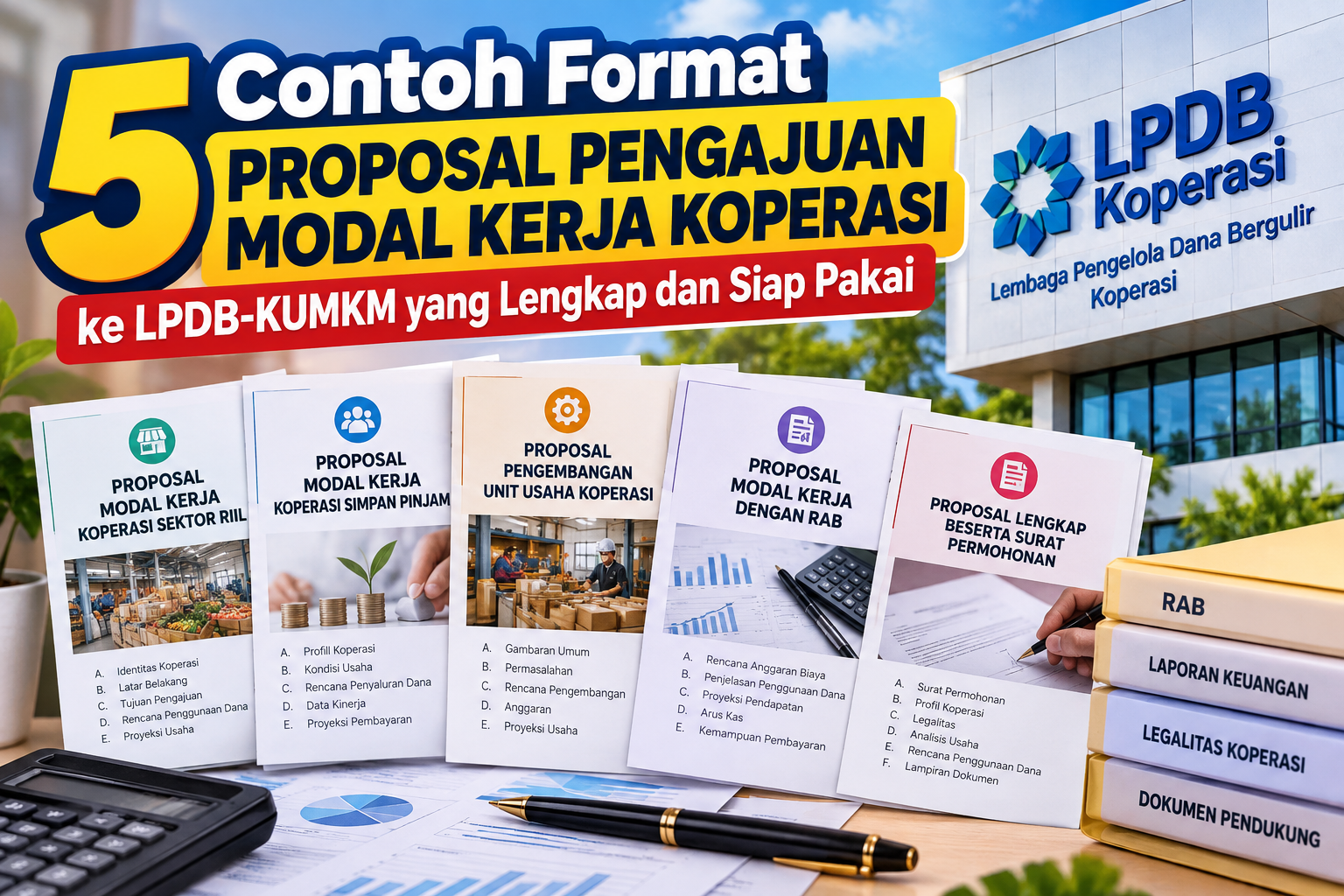 5 Contoh Format Proposal Pengajuan Modal Kerja Koperasi ke LPDB-KUMKM yang Lengkap dan Siap Pakai